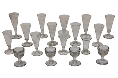 Lot 171 - A SET OF FOUR PENNY LICK GLASSES, LATE 19TH CENTURY