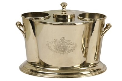 Lot 17 - A PAIR OF CHROMED WINE COOLERS, LATE 20TH CENTURY