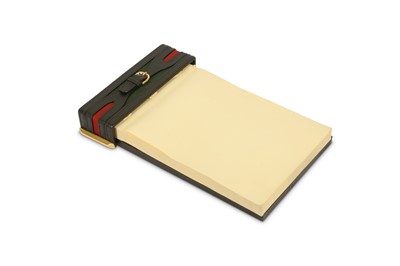 Lot 72 - A GUCCI VINTAGE BLACK NOTE PAD HOLDER