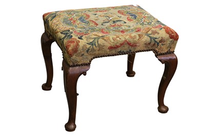 Lot 81 - A GEORGE II WALNUT STOOL, MID 18TH CENTURY