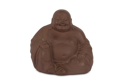 Lot 252 - A CHINESE YIXING ZISHA MODEL OF BUDAI HESHANG.