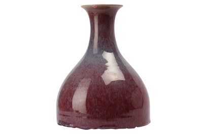 Lot 43 - A CHINESE FLAMBÉ-GLAZED VASE.