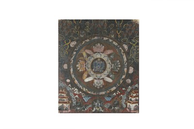 Lot 634 - A TIBETAN MANDALA THANGKA.