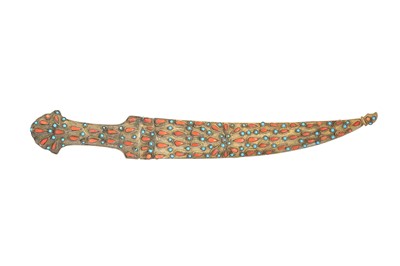 Lot 140 - AN OTTOMAN CORAL-SET DAGGER