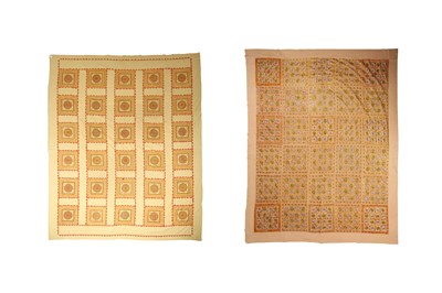 Lot 21 - TWO BEDSPREADS OF EMBROIDERED COTTON
