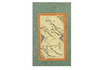 Lot 47 - A SAFAVID CALLIGRAPHIC ALBUM PAGE