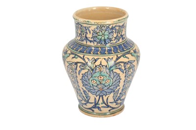 Lot 97 - AN IZNIK-STYLE PALESTINIAN POTTERY VASE
