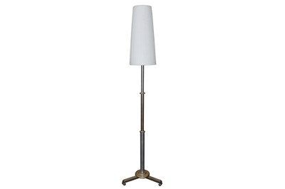 Lot 1086 - A CONTEMPORARY CHROMED STEEL STANDARD LAMP