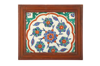 Lot 59 - AN IZNIK POTTERY TILE