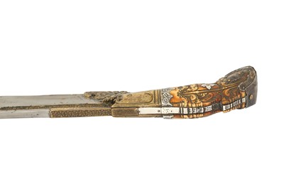 Lot 138 - λ A LARGE IVORY-HILTED SINHALESE DAGGER (PIHA KAETTA)
