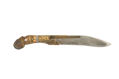 Lot 138 - λ A LARGE IVORY-HILTED SINHALESE DAGGER (PIHA KAETTA)