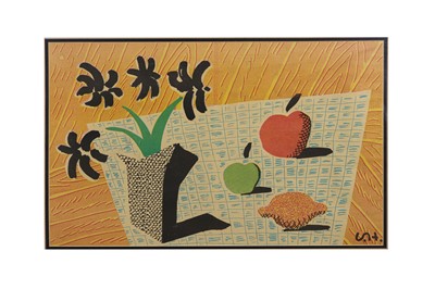 Lot 1203 - Hockney (David) Two Apples, One Lemon and Four Flowers