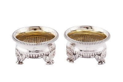 Lot 361 - A pair of Victorian sterling silver salts, London 1855 by Robert Garrard II (reg. 16th April 1818)