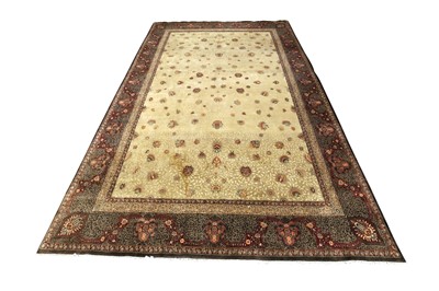 Lot 68 - A PART SILK INDIAN CARPET