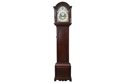 Lot 307 - A GEORGE III MAHOGANY LONGCASE CLOCK BY HIGGS & EVANS, ROYAL EXCHANGE, LONDON, CIRCA 1780
