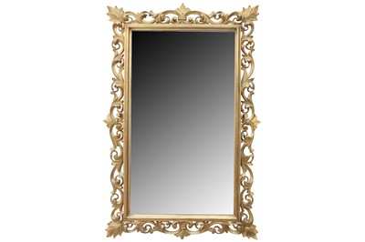 Lot 32 - AN ITALIAN CARVED GILTWOOD MIRROR, LATE 20TH CENTURY
