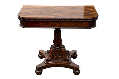 Lot 22 - A LATE REGENCY/WILLIAM IV ROSEWOOD TEA TABLE