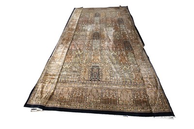 Lot 329 - AN INDIAN CARPET OF GARDEN DESIGN