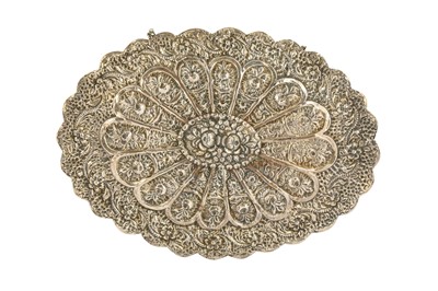 Lot 148 - AN OTTOMAN REPOUSSÉ SILVER MIRROR