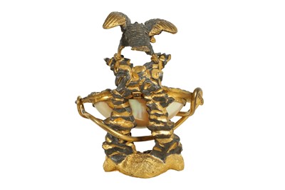 Lot 161 - A LATE 19TH CENTURY FRENCH GILT AND PATINATED BRONZE VIDE POCHE