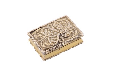 Lot 9 - A George IV sterling silver gilt vinaigrette, Birmingham 1828 by Nathaniel Mills