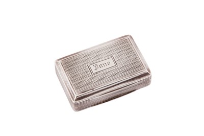 Lot 10 - A George IV sterling silver vinaigrette, Birmingham 1829 by John Lawrence and Co