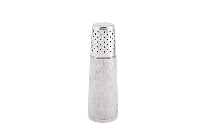 Lot 280 - An Elizabeth II sterling silver modernist sugar caster, London 1969 by Gerald Benney