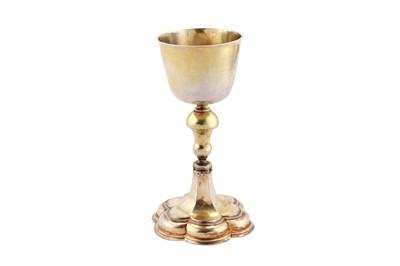 Lot 112 - An early 18th century German silver gilt traveling chalice, Nuremberg circa 1730 by Nicolaus Hieronymus Höfler (1660-1738, master 1681)
