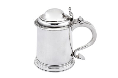 Lot 443 - A George I Britannia standard silver half-quart tankard, London 1719 by Thomas Langford I (reg. 25th March 1715)