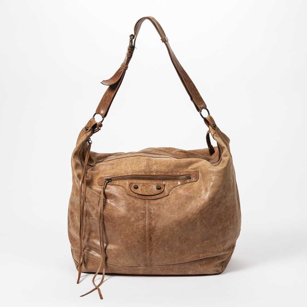 Lot 147 - Balenciaga Brown Courier XL Shoulder Bag