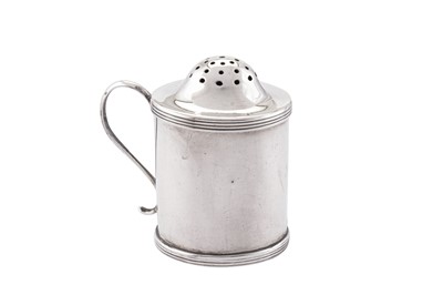 Lot 397 - A George III Scottish silver pounce pot, Edinburgh circa 1805 by McHattie & Fenwick