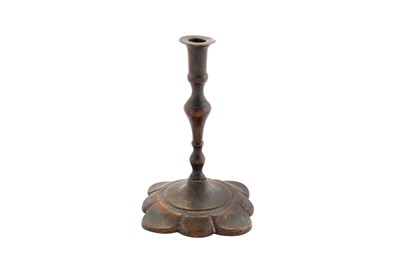 Lot 251 - A George II brass taperstick, English circa 1740