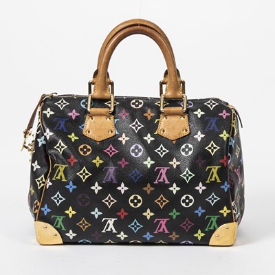 Lot 276 - Louis Vuitton Black Murakami Multicolore Speedy 30