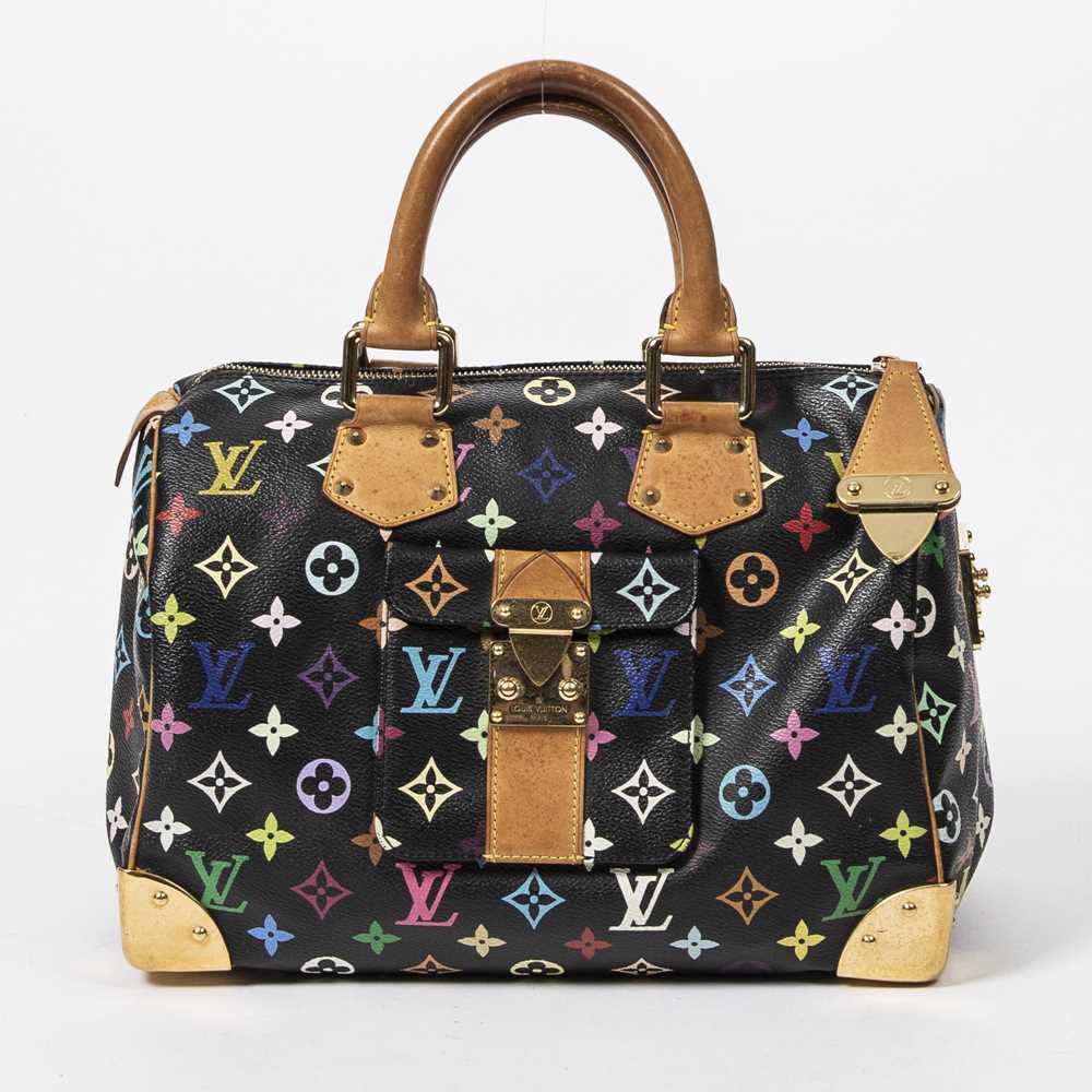 Lot 276 - Louis Vuitton Black Murakami Multicolore Speedy 30