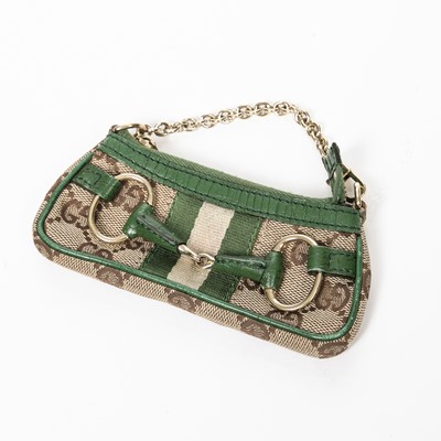 Lot 96 - Gucci Beige Monogram Web Line Accessory Pouch