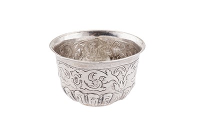 Lot 144 - An Elizabeth I mid-18th century Russian 84 zolotnik (875 standard) silver vodka cup (charka), Moscow 1746 by Gavrila Artemyev (active 1704-1746)