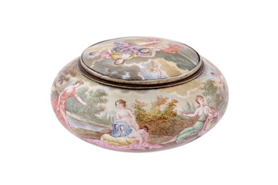 Lot 86 - A late 19th century Austrian silver and enameled snuff box, Vienna circa 1870 by Hermann Ratzersdorfer (1845 - 1894)