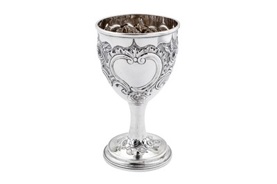 Lot 405 - A George III sterling silver goblet, London 1788 by Charles Hougham