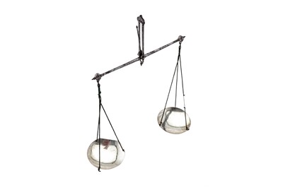 Lot 39 - A cased set of early Victorian sterling silver and steel scales, London 1839 by John Clark (reg. 30th July 1823)