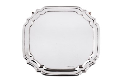 Lot 305 - A George VI sterling silver salver, Sheffield 1938 by Emile Viner