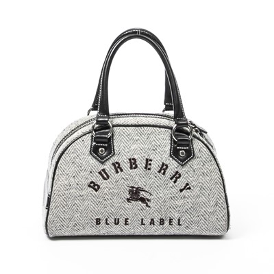 Lot 61 - Burberry Grey Blue Label Small Boston Bag