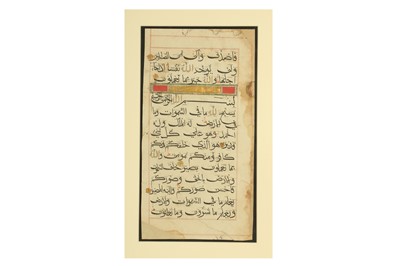 Lot 31 - A QUR’AN LOOSE FOLIO IN BIHARI SCRIPT (63:10 - 64:4)