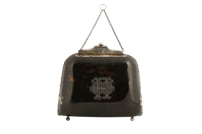 Lot 163 - λ A RARE AND UNUSUAL TORTOISESHELL HANDBAG
