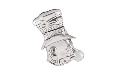 Lot 26 - A rare Victorian sterling silver novelty vesta case, Birmingham 1888 by Colen Hewer Cheshire