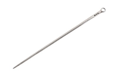 Lot 379 - A George III sterling silver meat skewer, London 1806, no makers mark