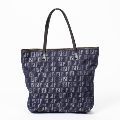 Lot 87 - Fendi Navy Zucca Monogram Tote