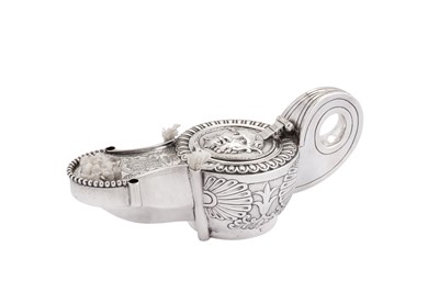 Lot 334 - A Victorian sterling silver table lighter lamp, London 1861 by James Charles Edington