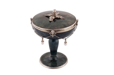 Lot 87 - A late 19th century Austrian silver and enamel covered cup, Vienna circa 1890 by Karl Rössler (active 1890-1908)