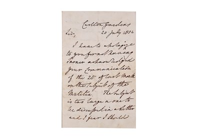 Lot 1262 - Palmerston (Henry John Temple, Viscount), British Prime Minister