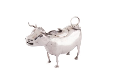 Lot 117 - A late 19th century Dutch silver cow creamer, Schoonhoven 1894